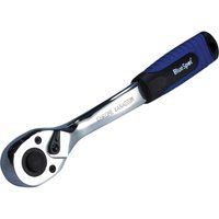 1/2" SQUARE DRIVE RATCHET HANDLE QUICK RELEASE SOFT GRIP WRENCH, BLUE SPOT 02014