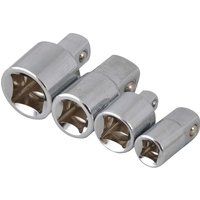 4 PC CHROME VANADIUM RATCHET SOCKET ADAPTER REDUCER CONVERTER SET TOOL KIT