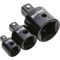 BlueSpot Impact Socket Adapter Adaptor Set 3-Piece Reducers 3/4" F x 1/2" M, 1/2" F x 3/8" M, 3/8" F x 1/4" M