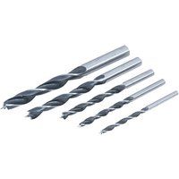 BlueSpot Wood Drill Bit 5Pcs Set 4mm-10mm with Plastic Storage Case