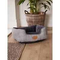 Banbury & Co Herringbone Luxury Pet Bed - Grey - Large