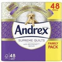 Andrex Supreme Quilts Toilet Tissue, Pack of 16
