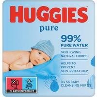 Huggies Pure Plastic Free Baby wipes - 3 packs of 48 wipes