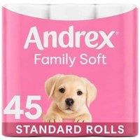 Andrex Gentle Clean Toilet Tissue, 45 Rolls