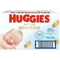 Huggies Pure Extra Care Baby Wipes - Pack of 8x56 = 448 Wipes