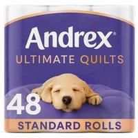 Andrex Supreme Quilted Roll Tissue Paper Strong Soft Air Pocket Pack 48 Rolls