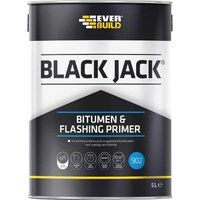 Everbuild 902 Black Jack Bitumen and Flashing Primer for Priming Surfaces Prior to Applying Bitumen Paint and Roof Coating - 5 Litre