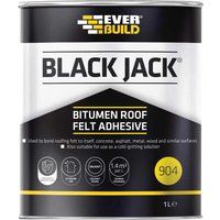 Everbuild 904 Bitumen Roof Felt Adhesive 1L Roofing Sealing Bonding Repair DIY