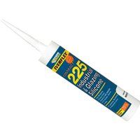 Everbuild Everflex 225 Contract Industrial and Glazing Silicone Sealant, Black, 295 ml