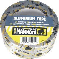 Everbuild Mammoth Heat and Light Reflective Aluminium Foil Tape for Protecting Wires and Pipes - Silver - 75mm x 45m