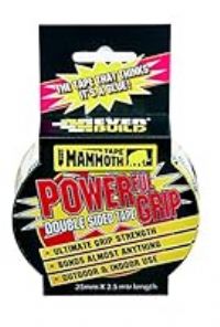 Mammoth Powerful Grip Tape - Re-enforced double-sided tape - 25 mm x 2.5 m - Clear
