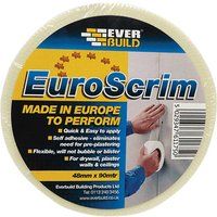 Everbuild 2EURO100-EB EuroScrim Self Adhesive Scrim Tape, White, 100 mm x 90 m