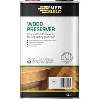 EVERBUILD LUMBERJACK WOOD PRESERVER 5LTR TREATMENT PROTECTION, VARIOUS COLOURS