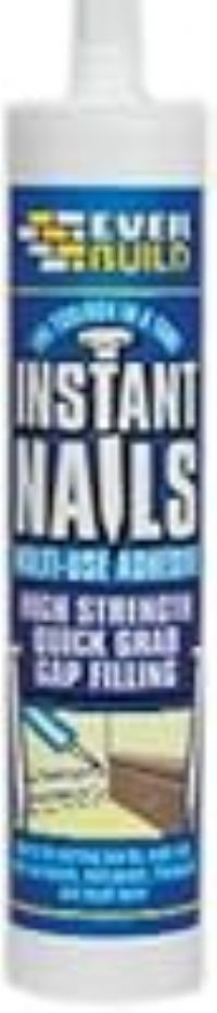 Everbuild 25INST Instant Nails Adhesive, White, 310 ml