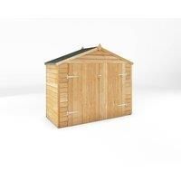 Waltons 7/' x 3/' Outdoor Overlap Wooden Bicycle Garden Storage Shed Apex Roof