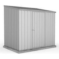 Absco Space Saver 7/'5 x 5/' Titanium Outdoor Pent Roof Metal Garden Storage Shed
