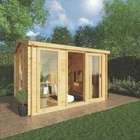 Mercia 3.5m x 3m Log Cabin Summer House (19mm)