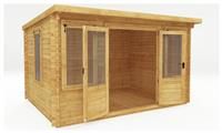Mercia 4m x 3m Pent Log Cabin - 19mm