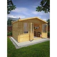 Mercia 4m x 3m 28mm Wall Retreat Log Cabin