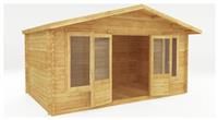 Mercia 5m x 3m 34mm Wall Double Glazed Retreat Log Cabin