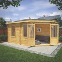 Mercia 5m x 3m 28mm Wall Corner Lodge Grande