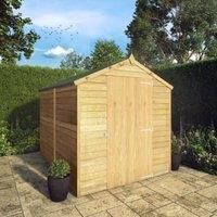 Mercia 8x6 Overlap Apex Wooden Shed with Installation