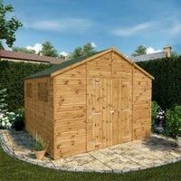 Mercia 5ft x 10ft Overlap Apex Workshop Shed - Including Installation