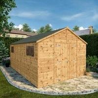 Mercia Garden Products Mercia 5 x 10ft Overlap Apex Shed  wilko