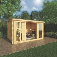 Mercia 4m x 3m 34mm Wall Home Office DirectorLog Cabin