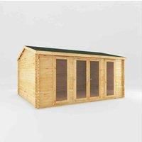 Mercia 5m x 4m 34mm Wall Home Office Director Log Cabin