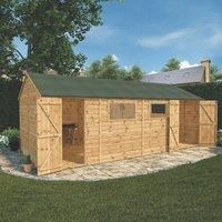 20' x 10' Mercia Shiplap Reverse Apex Workshop (6m x 3.2m)