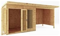 Waltons 16/' x 6/' Pent Summerhouse with Patio Area