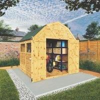 8 x 8 Premium Shiplap Dutch Barn Shed - Brown