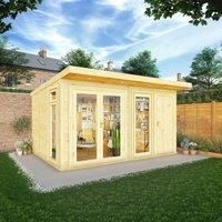 Mercia 3m x 4m Insulated Garden Room with Side Shed (with FREE Installation)