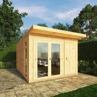 Mercia 4m x 3m Insulated Garden Room with Side Shed (with FREE Installtion)