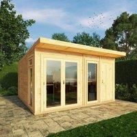 Mercia 4m x 4m Insulated Garden Room with Side Shed (with FREE Installtion)