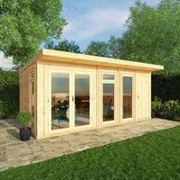 Mercia 5m x 3m Insulated Garden Room with Side Shed (with FREE Installtion)