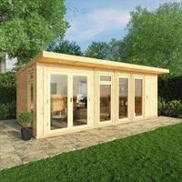 Mercia 5m x 4m Insulated Garden Room with Side Shed (with FREE Installtion)