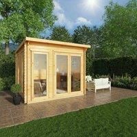 Mercia 3m x 3m Studio Pent Log Cabin (28mm)