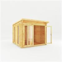 Mercia 3m x 3m Studio Pent Log Cabin (34mm)