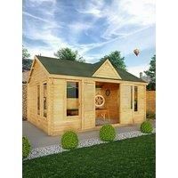 Mercia 5.3m x 4m Clock Tower Log Cabin (44mm)