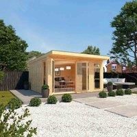 Mercia 4x4m 'Edwinstowe' Insulated Garden Room with White UPVC, Brown