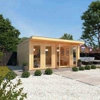 Mercia 5x4m 'Edwinstowe' Insulated Garden Room w/ White UPVC, Brown