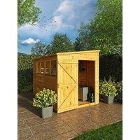 Mercia 10 x 6 Woodsman Shiplap Pent Shed, Brown