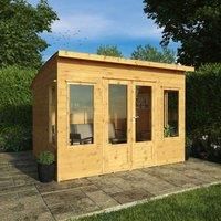 Wooden Summerhouse 10x8 Garden Room Sunroom Shiplap T&G Double Door 10ft 8ft