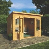 Wooden Summerhouse 10x8 Garden Room Sunroom Shiplap T&G Double Door 10ft 8ft