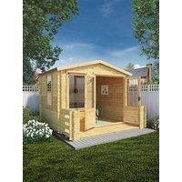 Mercia 3.3M X 3.4M Log Cabin With Veranda  19Mm