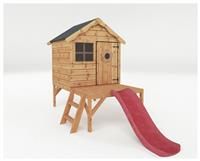 Mercia Snug Wooden Playhouse with Tower and Slide