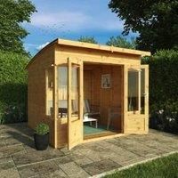 Mercia 8 x 8ft Contemporary Double Door Curved Roof Summer House with Assembly