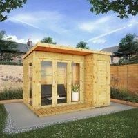 Mercia 10 x 8ft Large Garden Office including Side Shed & BiFold Doors with Assembly